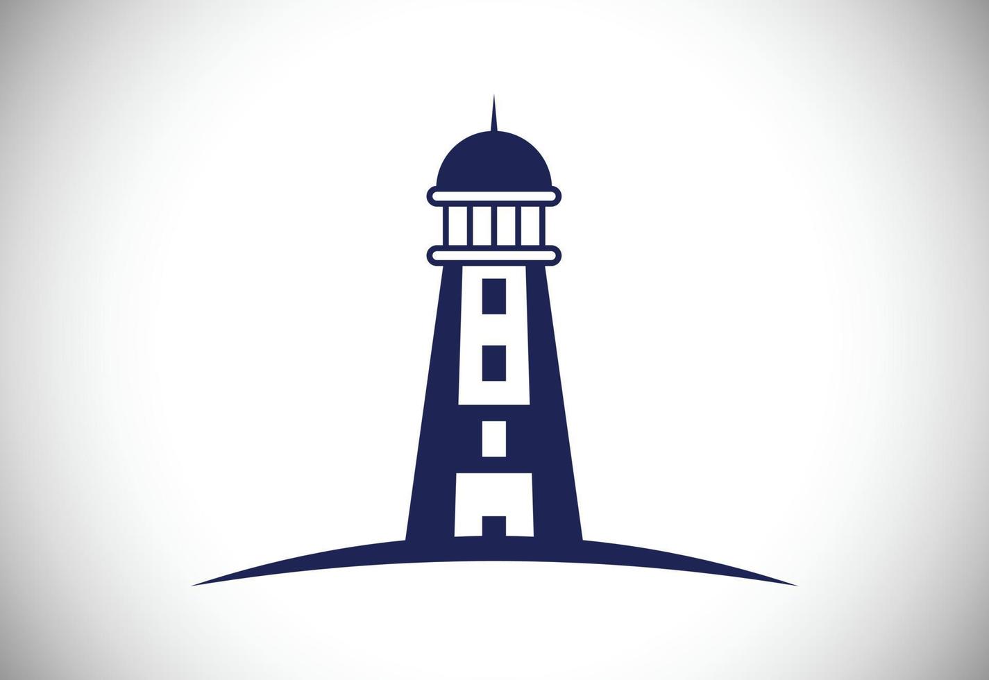 moderne professionele vuurtoren logo embleem. haven logo, vuurtoren logo ontwerp vector