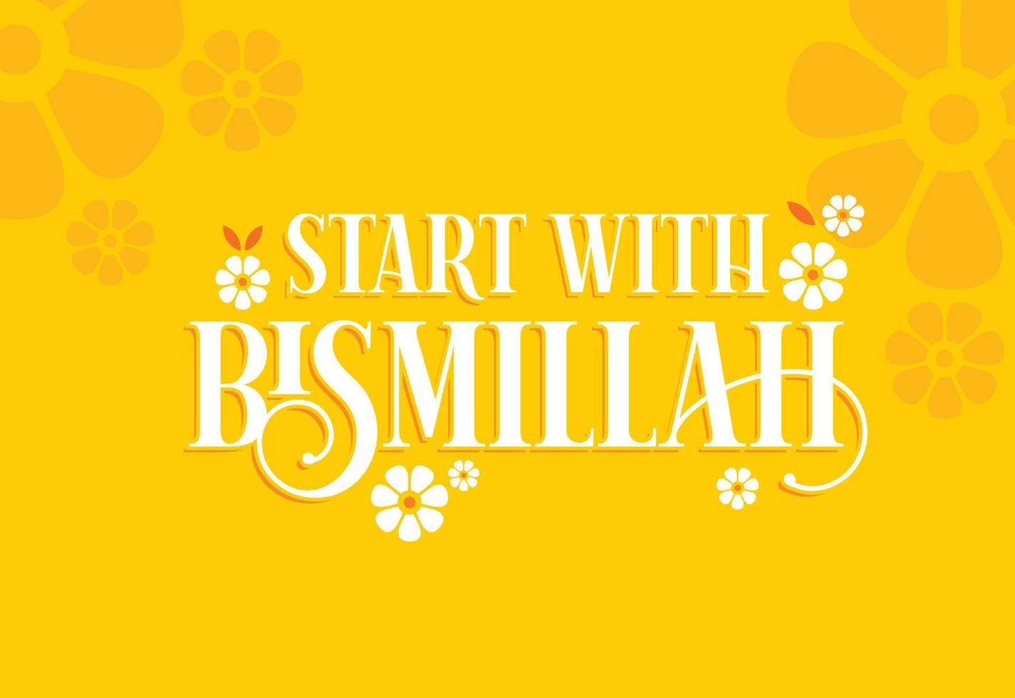 bismillah-vector. begin alles met de naam van allah. over bismillah gesproken vector