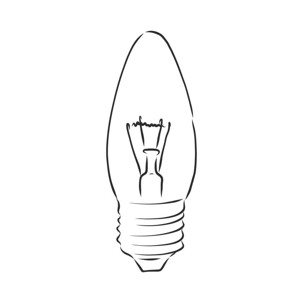 gloeilamp vector schets