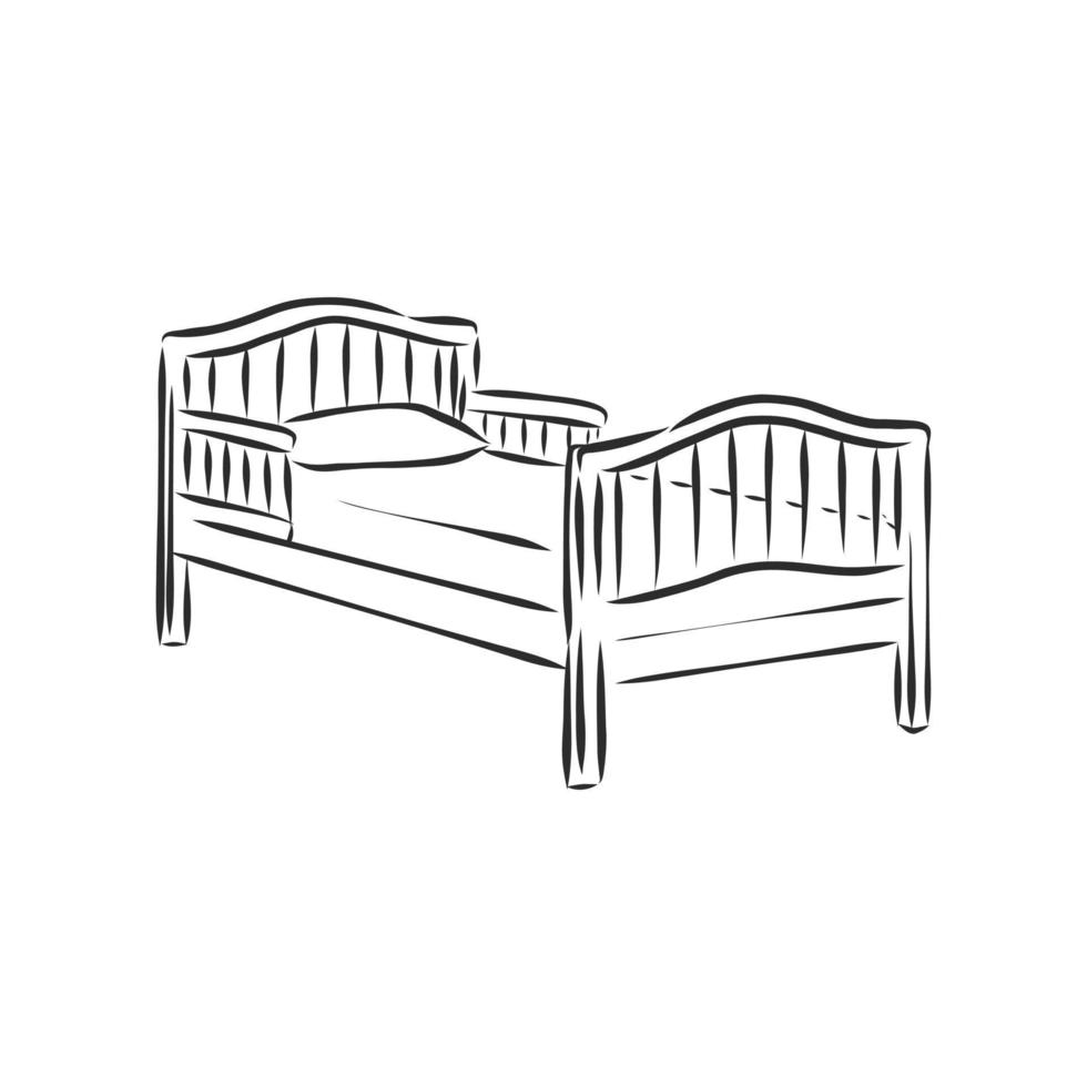 bed vector schets