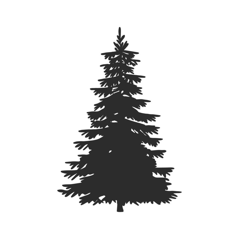 kerstboom vector schets