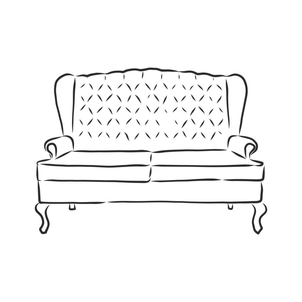 sofa vector schets