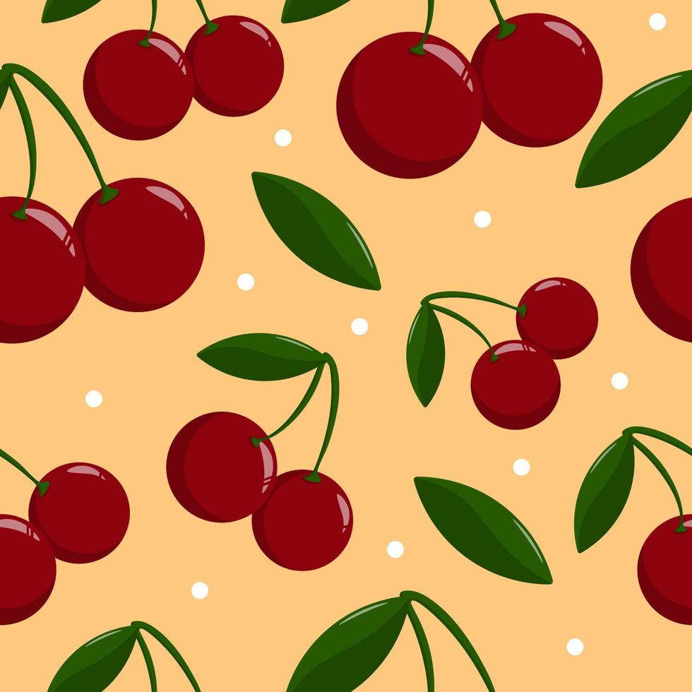 kersen fruit naadloze patroon vectorillustratie vector