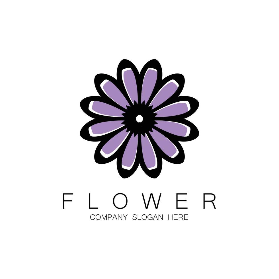 bloemenlogo-ontwerp, mandala-kunstvector, voor bedrijfsmerk, bannersticker of product vector