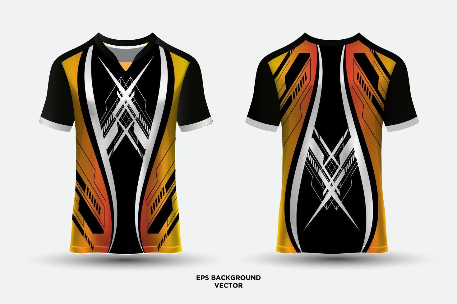 kleurrijk design jersey t-shirt sport geschikt voor racen, voetbal, e-sporten. vector