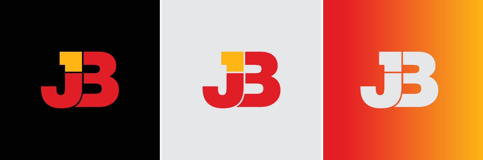 jb j3 logo creatief modern minimaal alfabet jb beginletter mark monogram bewerkbaar in vectorformaat vector