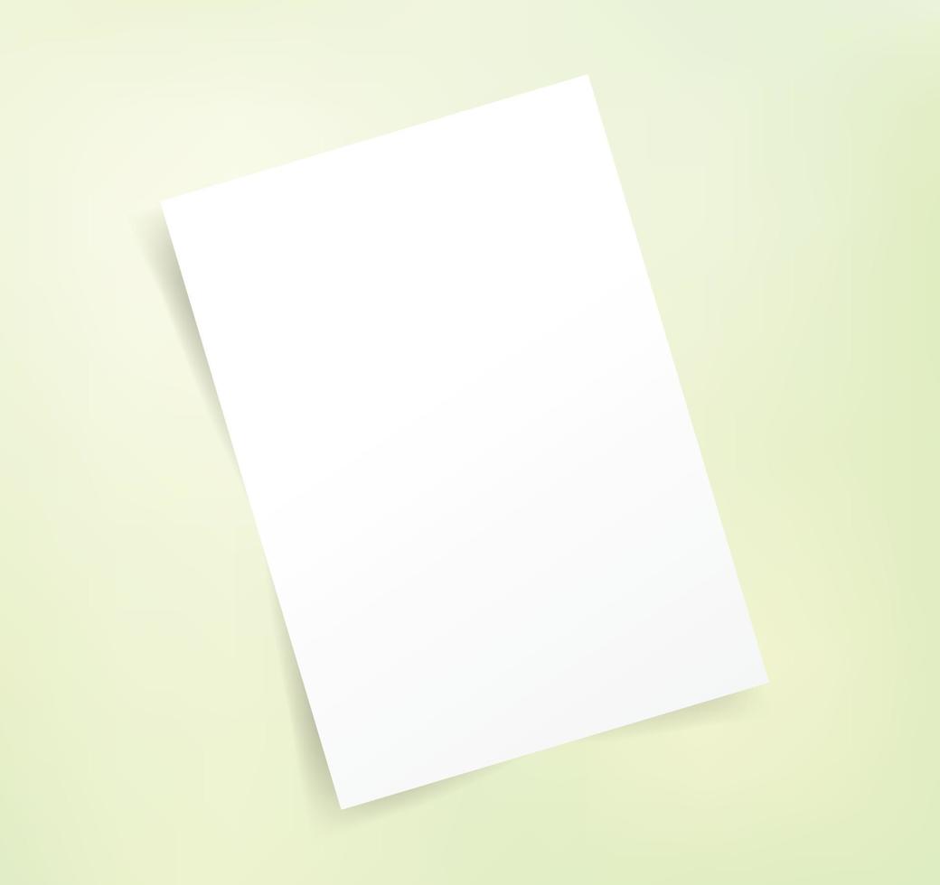 witte blanco geïsoleerde eenvoudige mockup sjabloon poster visitekaartje banner flyer uitnodiging pamflet realistische afbeelding vector