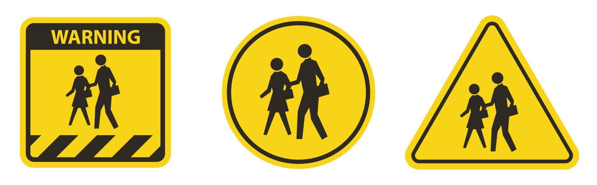 school zone symbool teken isoleren op witte achtergrond, vector illustratie