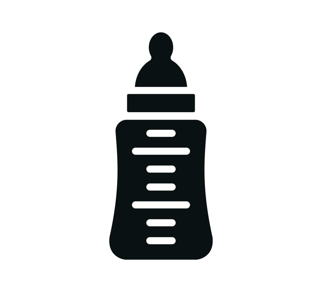 babyfles pictogram vlakke stijl ontwerp illustratie vector