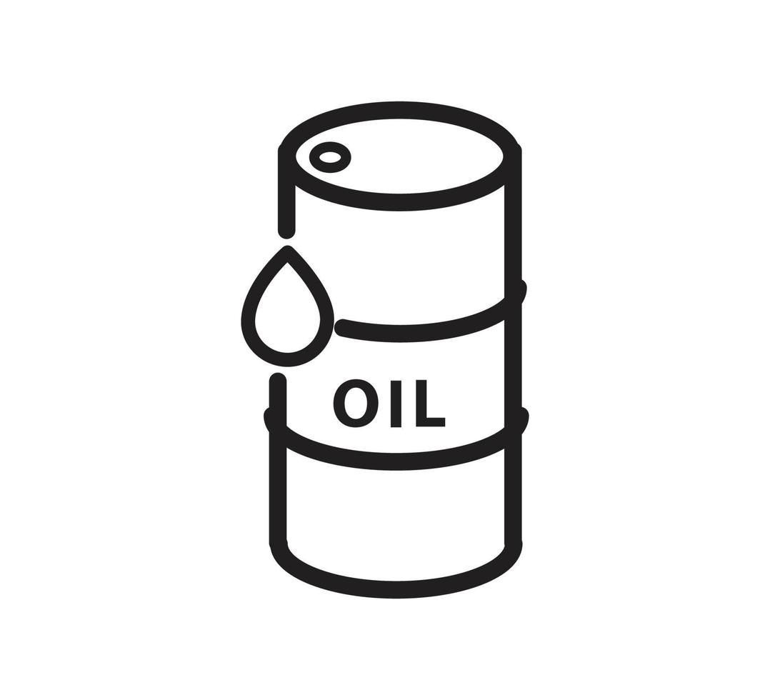 olie vat pictogram vector logo ontwerpsjabloon