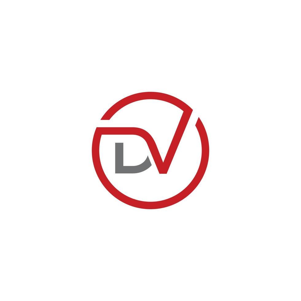 dv of vd beginletter logo ontwerp vector. vector