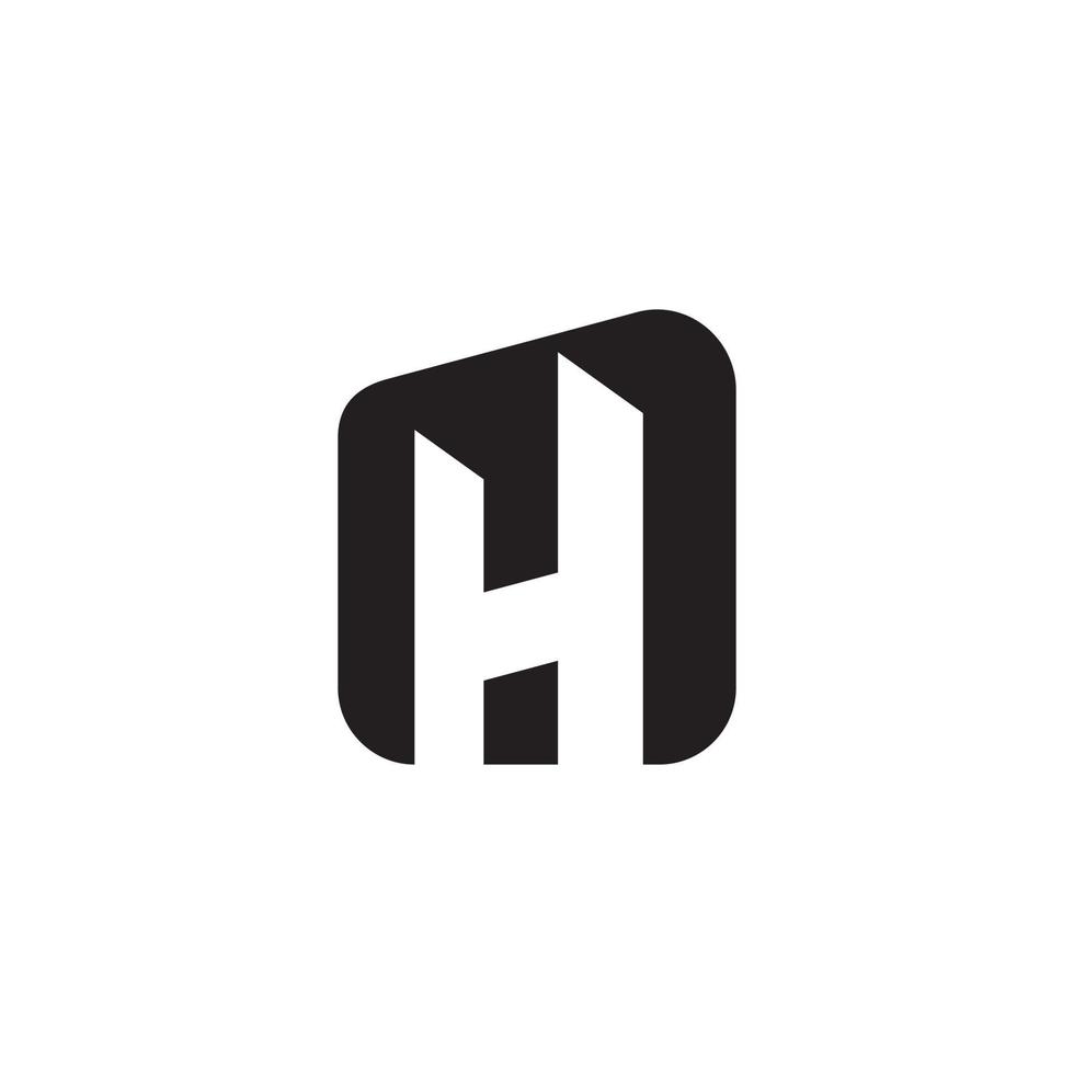 eerste letter h vector logo ontwerpconcept.