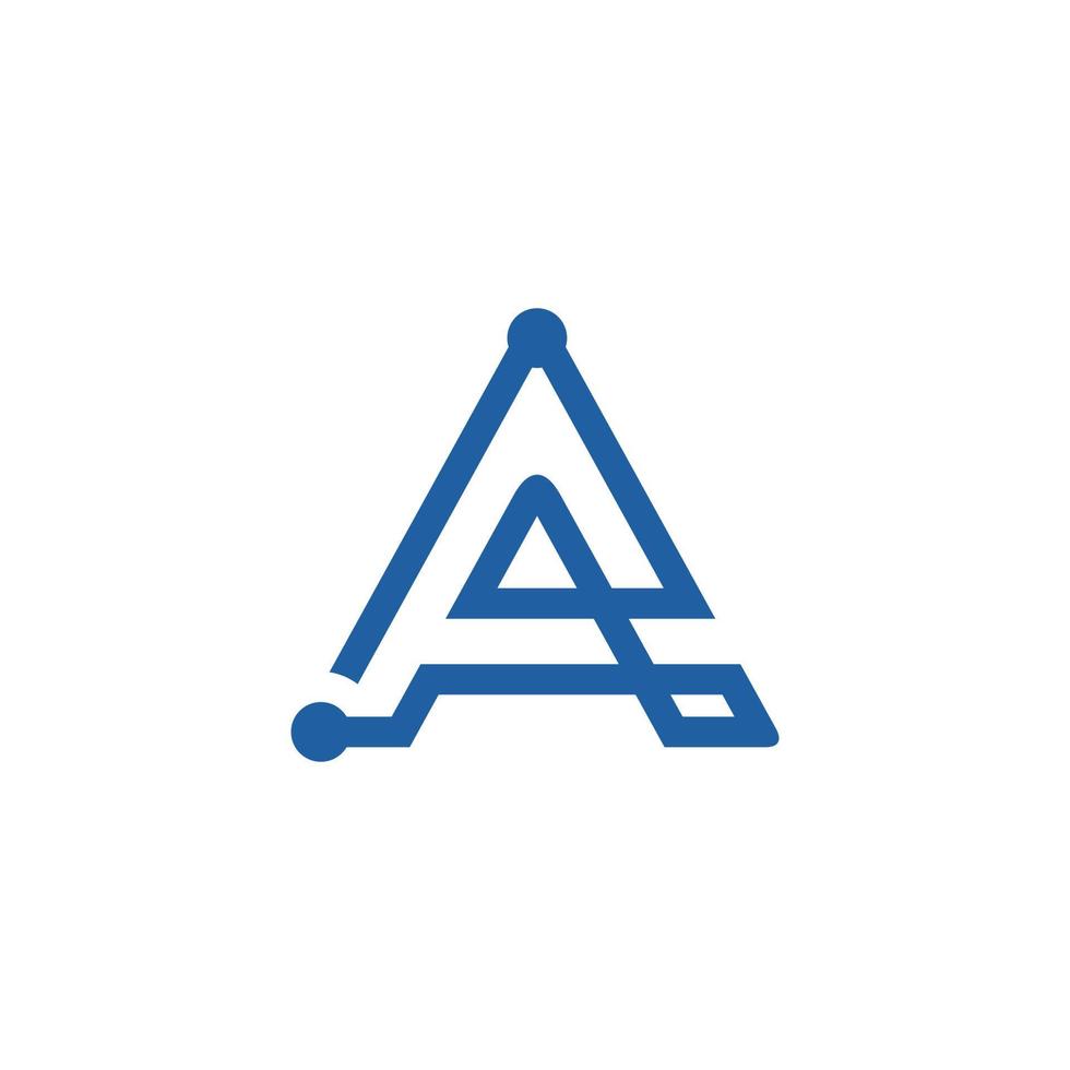 brief een vector logo driehoek ontwerpconcept.