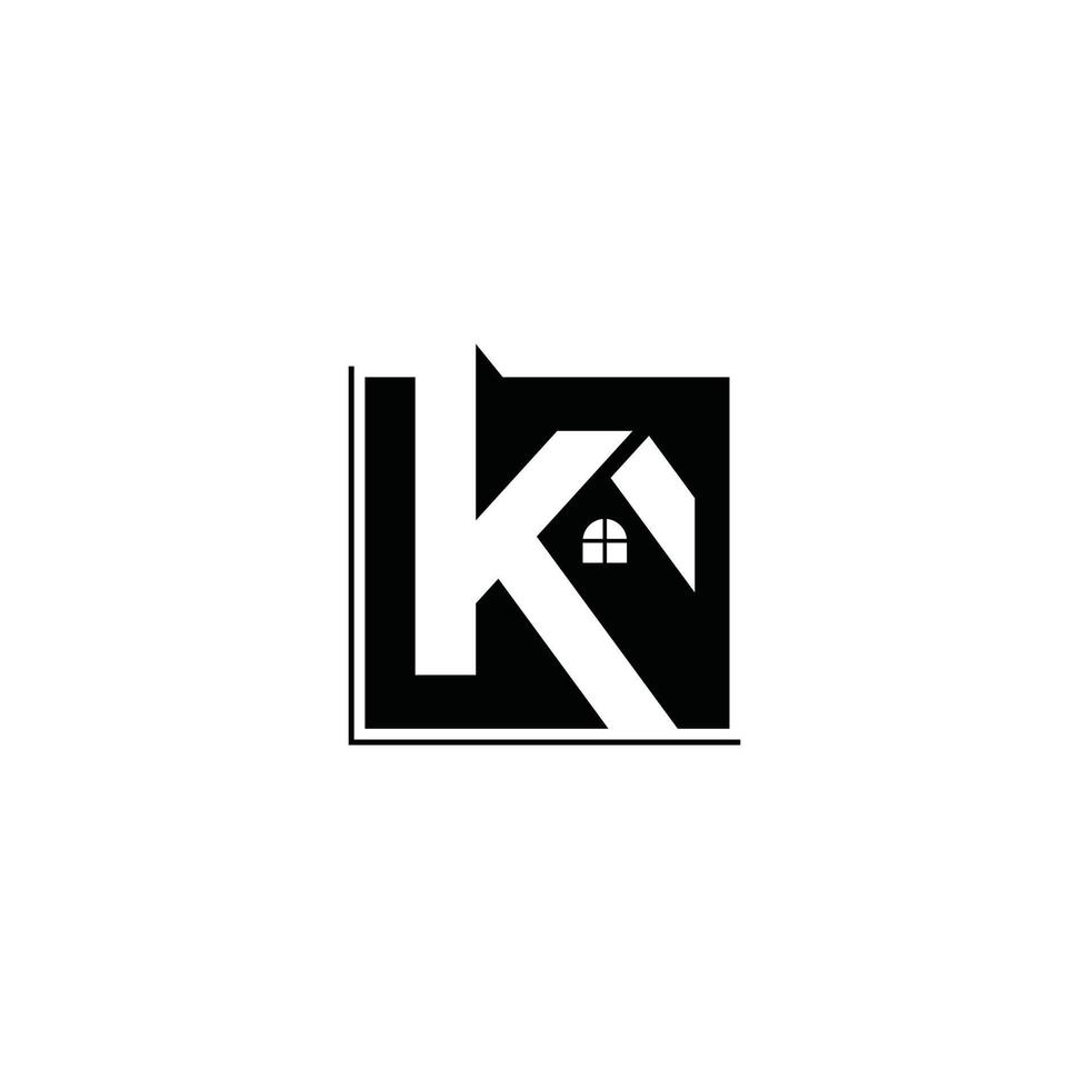letter k vector logo ontwerp onroerend goed ontwerp.