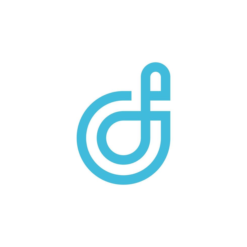 eerste letter d logo vector ontwerpsjabloon.