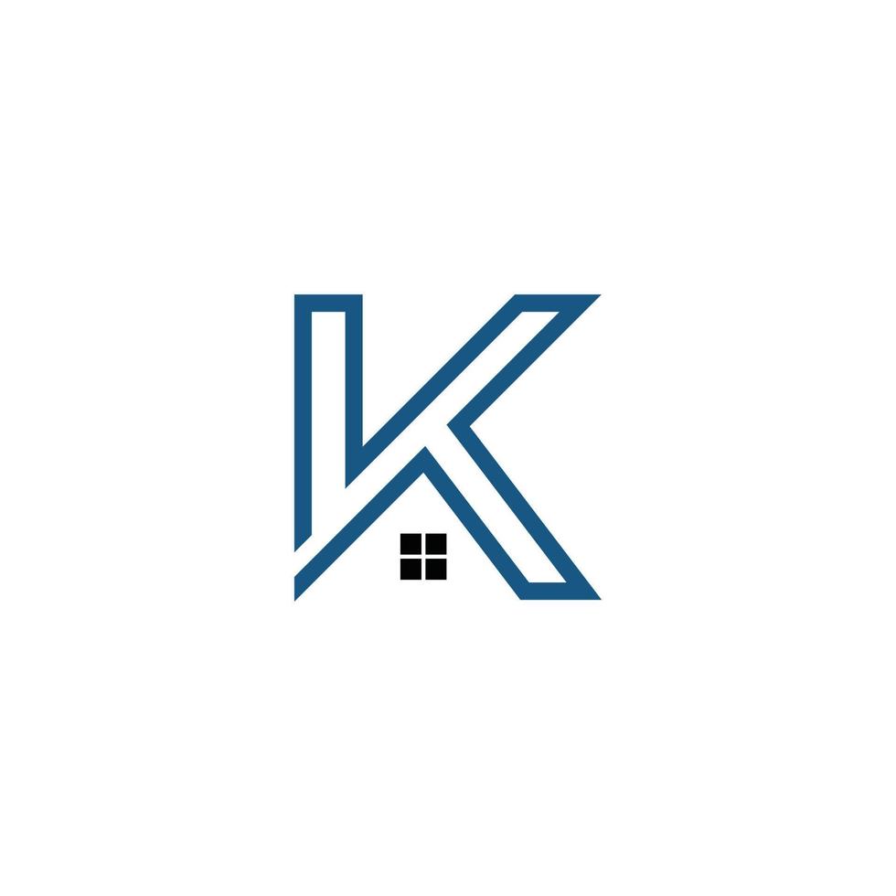 letter k vector logo ontwerp onroerend goed ontwerp.