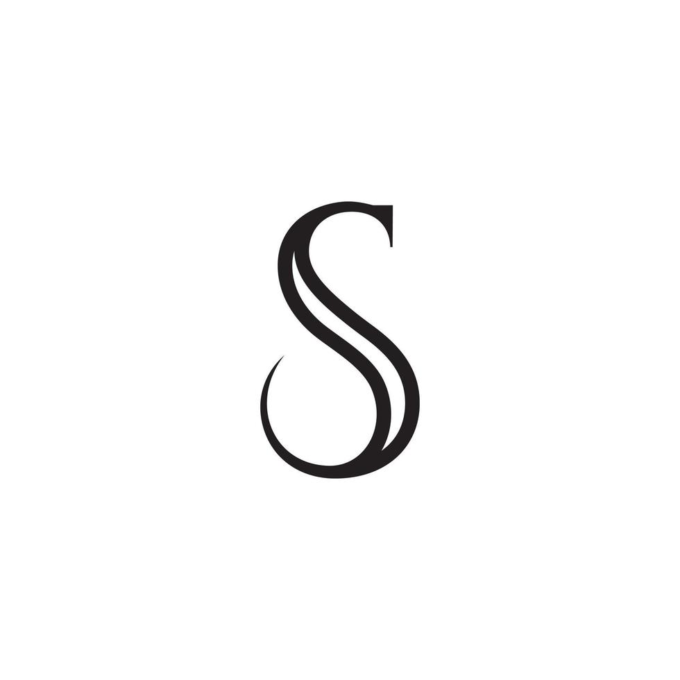 s of ss beginletter logo ontwerp vector. vector