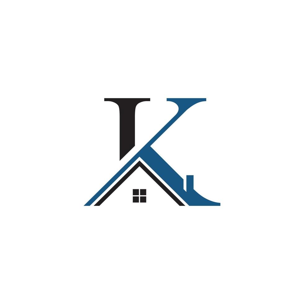 letter k vector logo ontwerp onroerend goed ontwerp.