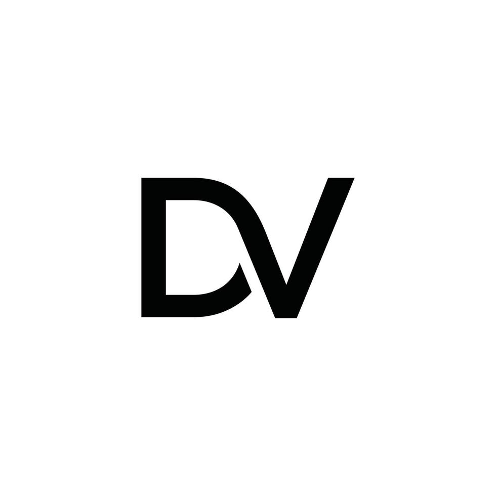 dv of vd beginletter logo ontwerp vector. vector