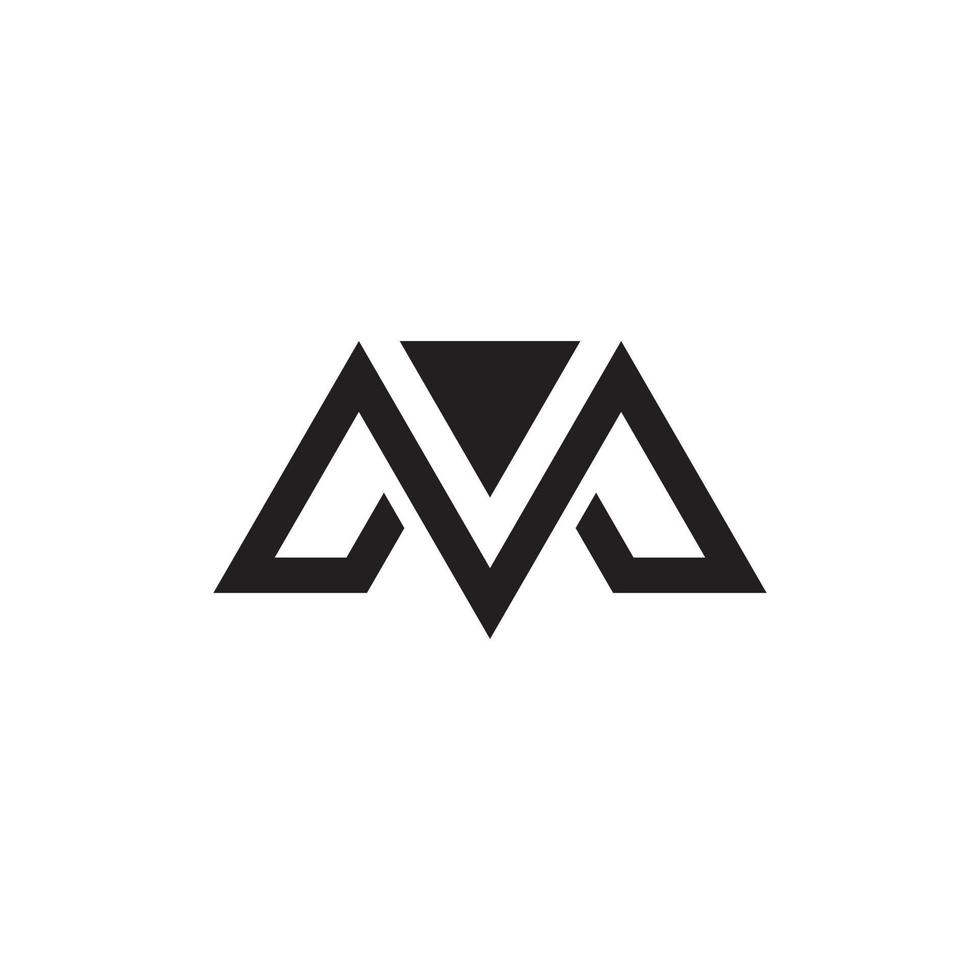 m of mm beginletter logo ontwerp vector. vector
