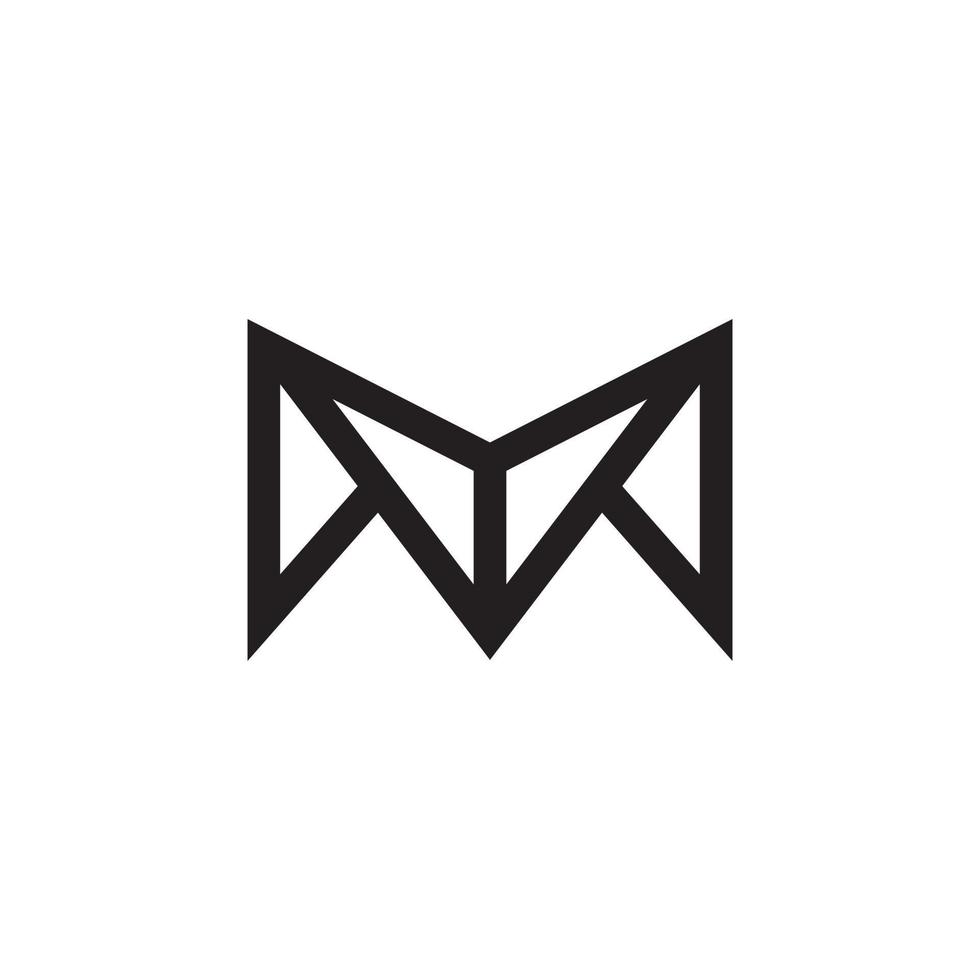 m beginletter logo vector ontwerpconcept.