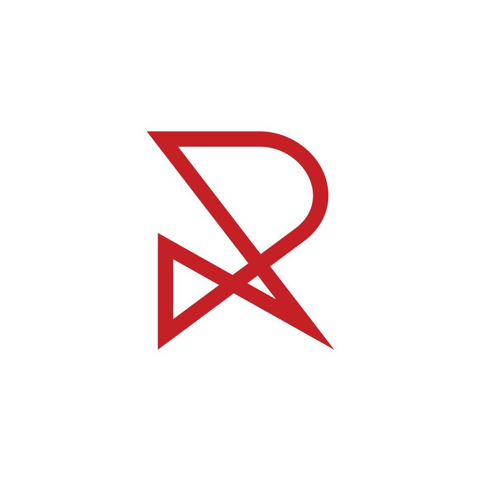 beginletter r vector logo ontwerpconcept.