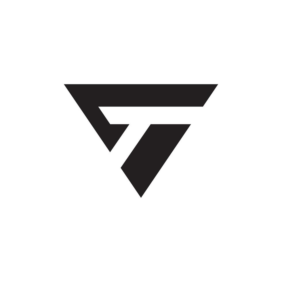 vt of tv eerste letter logo ontwerp vector. vector