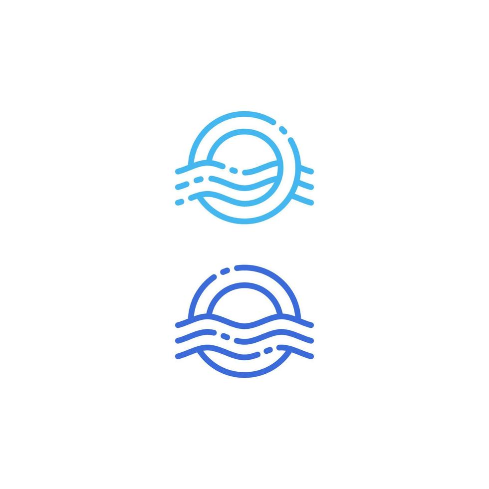 vector grafische set van water logo ontwerpsjabloon