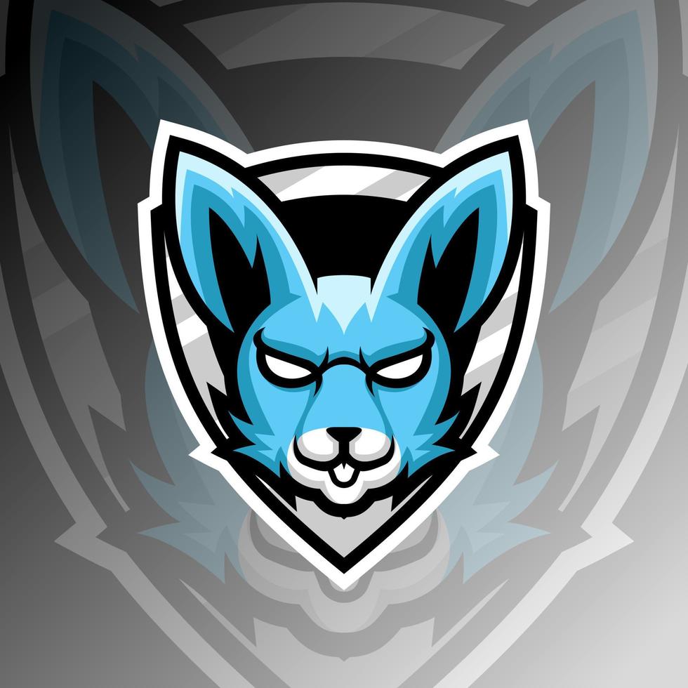 vector graphics illustratie van een konijn in esport logo-stijl. perfect voor gameteam of productlogo