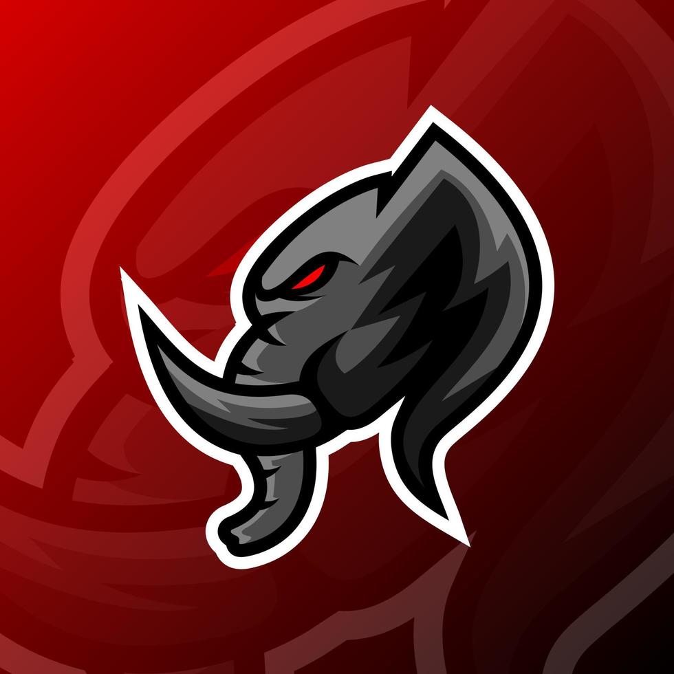 vector graphics illustratie van een olifant in esport logo-stijl. perfect voor gameteam of productlogo