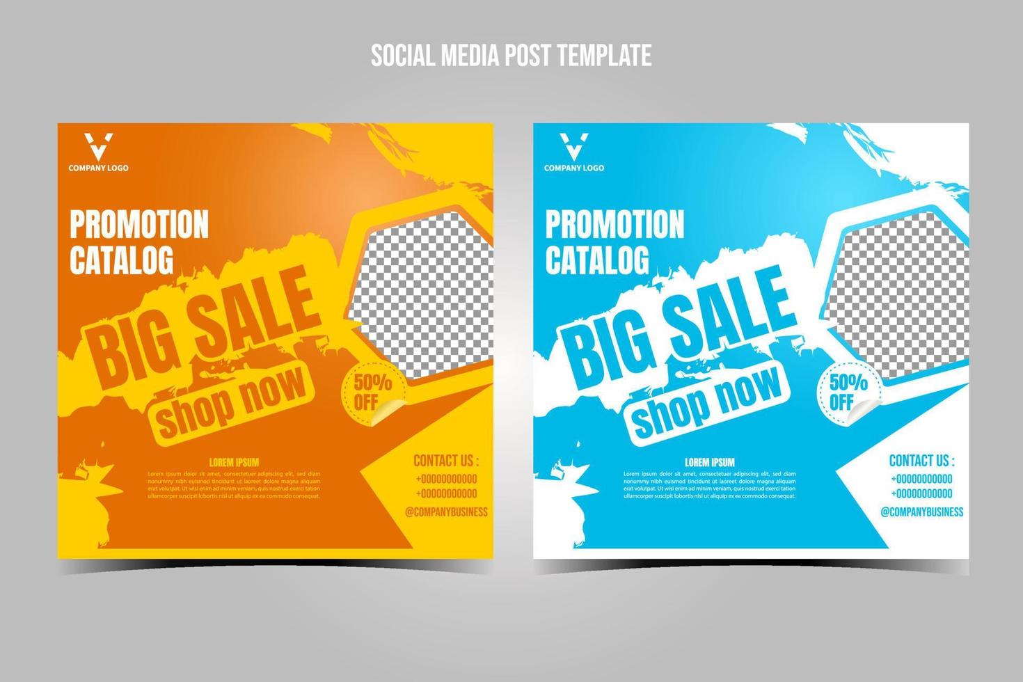 sociale media postsjabloonpresentatie, tijdschrift, bedrijf, poster vector