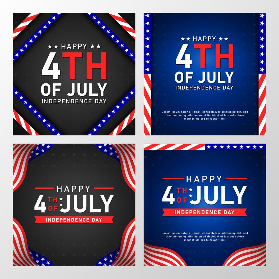 gelukkige 4 juli amerika onafhankelijkheidsdag achtergrond en banner vector