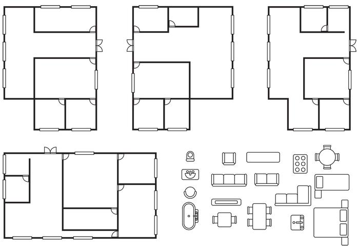 Architectuurplanvectoren vector