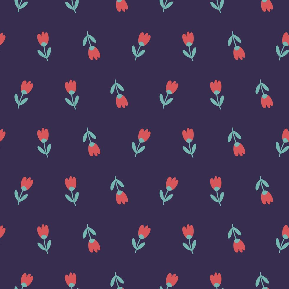 naadloos patroon met eenvoudige bloemen. vectorillustratie. vector