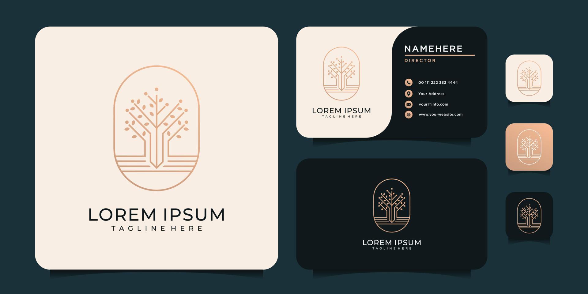 monogram minimalistisch plantenblad logo elegant vrouwelijk ontwerp vector