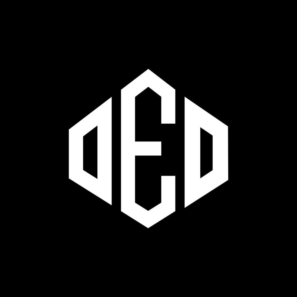 oeo letter logo-ontwerp met veelhoekvorm. oeo veelhoek en kubusvorm logo-ontwerp. oeo zeshoek vector logo sjabloon witte en zwarte kleuren. oeo-monogram, bedrijfs- en onroerendgoedlogo.