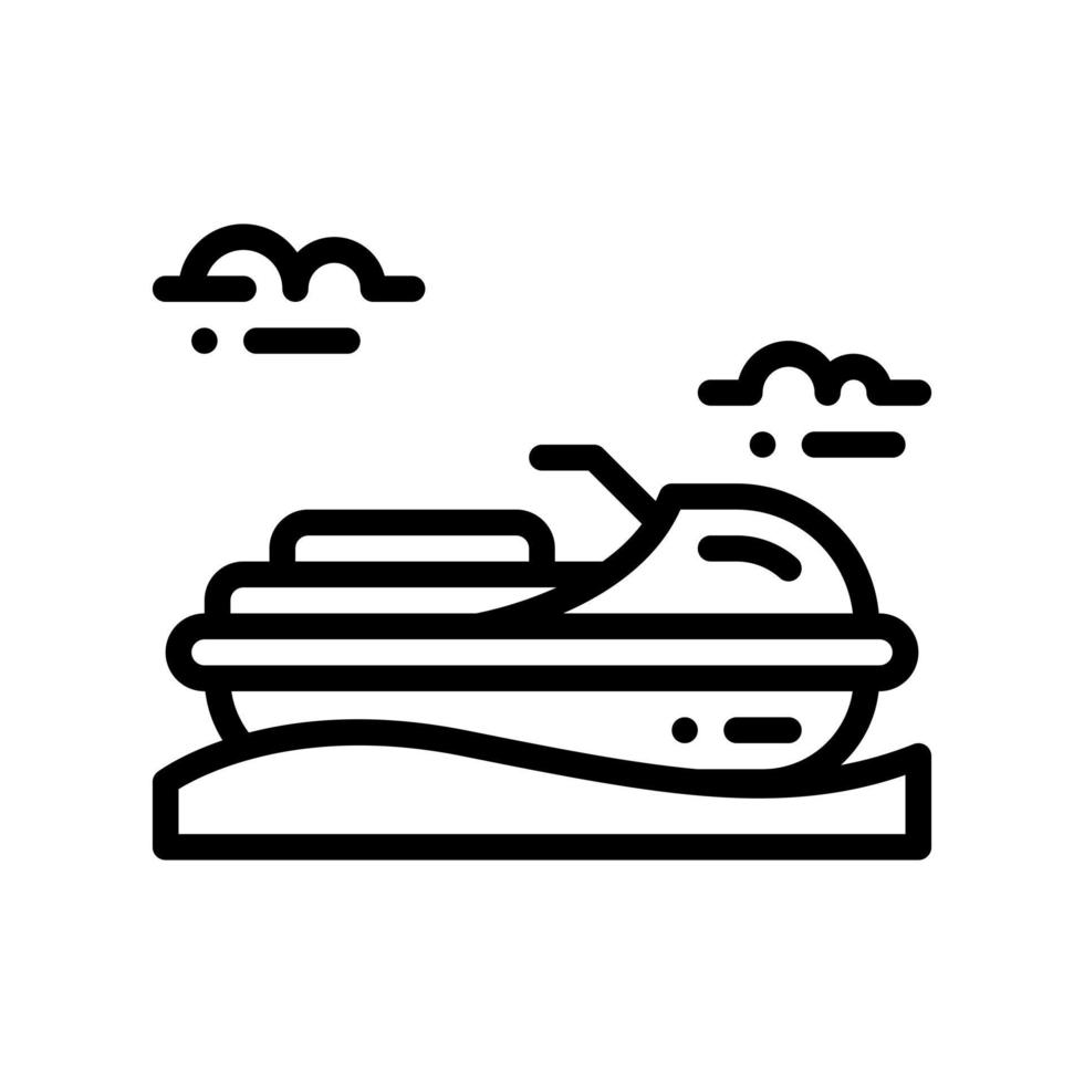 jetski lijn stijlicoon. vectorillustratie voor grafisch ontwerp, website, app vector