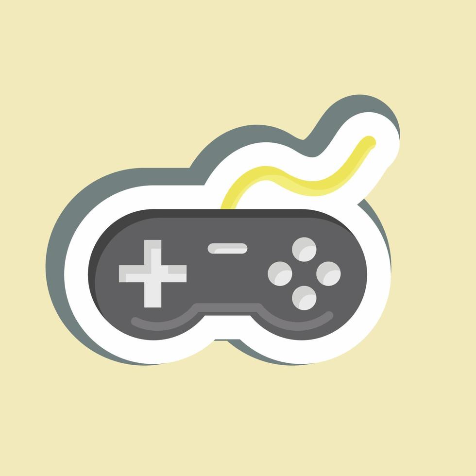 sticker-videogame. geschikt voor onderwijs symbool. eenvoudig ontwerp bewerkbaar. ontwerp sjabloon vector. eenvoudige illustratie vector