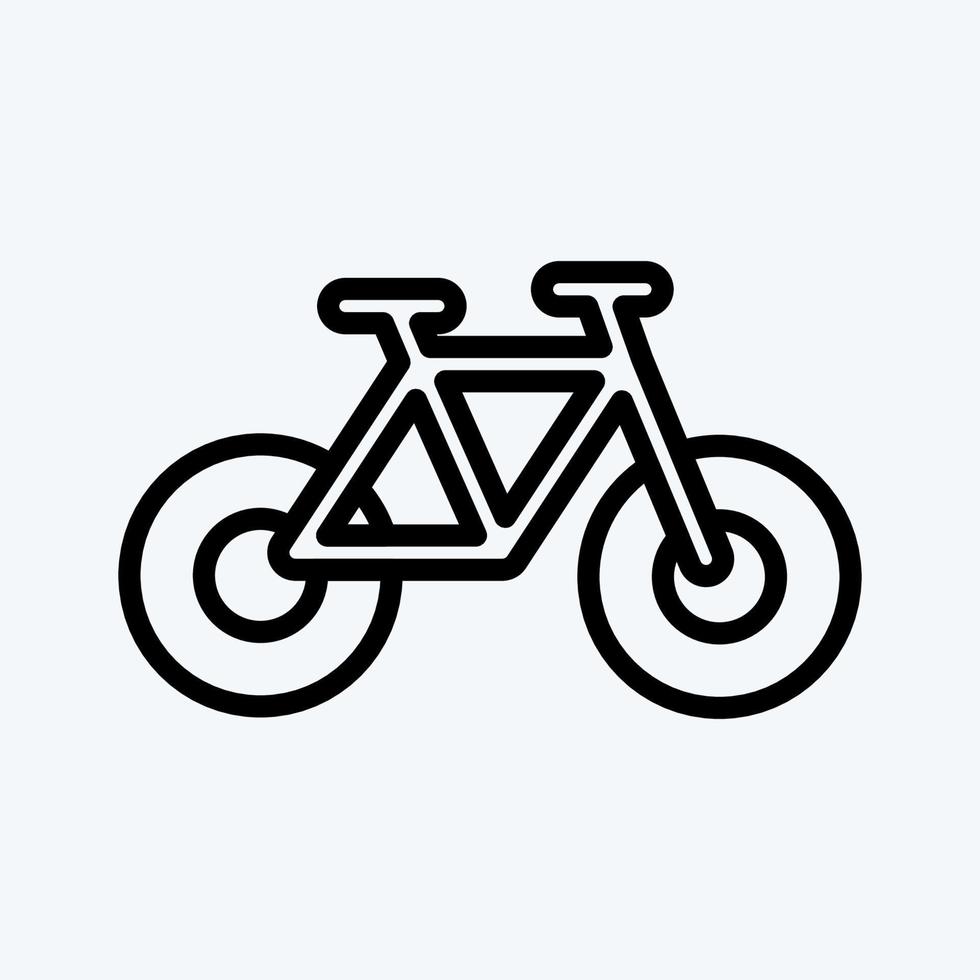 icoon fietsen. geschikt voor onderwijs symbool. lijn stijl. eenvoudig ontwerp bewerkbaar. ontwerp sjabloon vector. eenvoudige illustratie vector