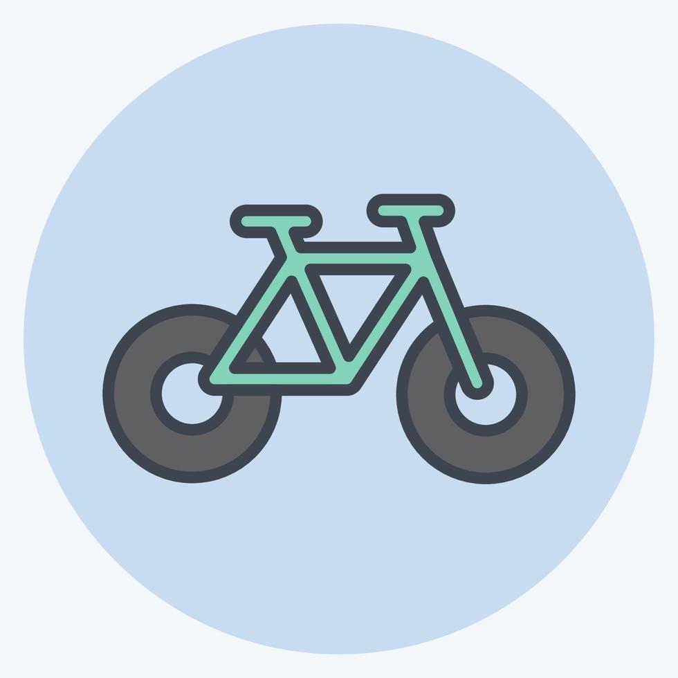 icoon fietsen. geschikt voor onderwijs symbool. kleur partner stijl. eenvoudig ontwerp bewerkbaar. ontwerp sjabloon vector. eenvoudige illustratie vector