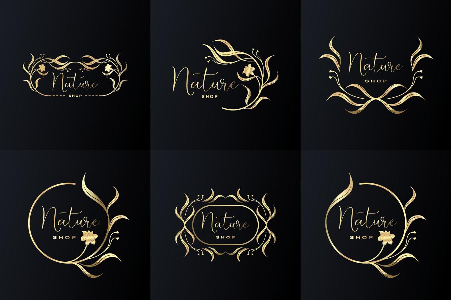 creatieve luxe logo-ontwerpcollectie voor branding, corporate identity. gratis vector