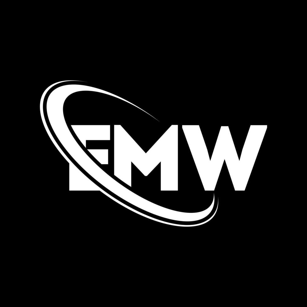 emw-logo. emw brief. emw brief logo ontwerp. initialen emw logo gekoppeld aan cirkel en hoofdletter monogram logo. emw typografie voor technologie, business en onroerend goed merk. vector