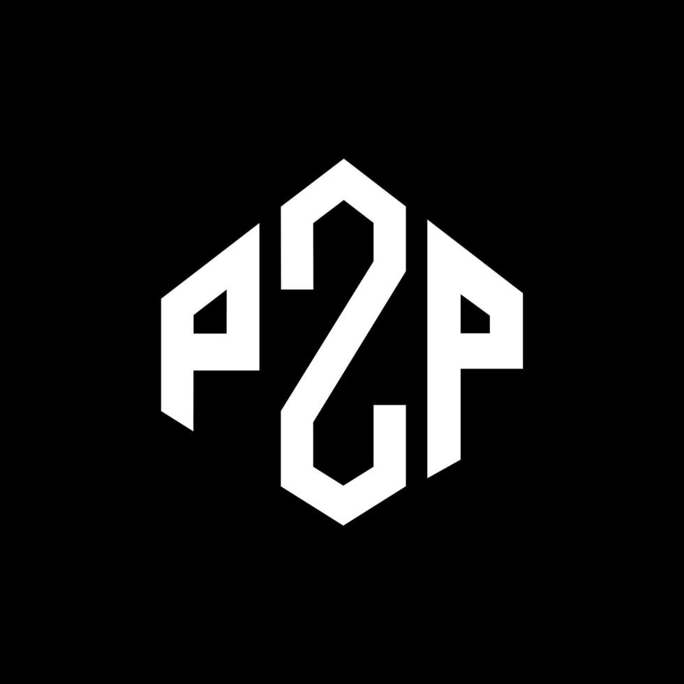 pzp letter logo-ontwerp met veelhoekvorm. pzp veelhoek en kubusvorm logo-ontwerp. pzp zeshoek vector logo sjabloon witte en zwarte kleuren. pzp-monogram, bedrijfs- en onroerendgoedlogo.