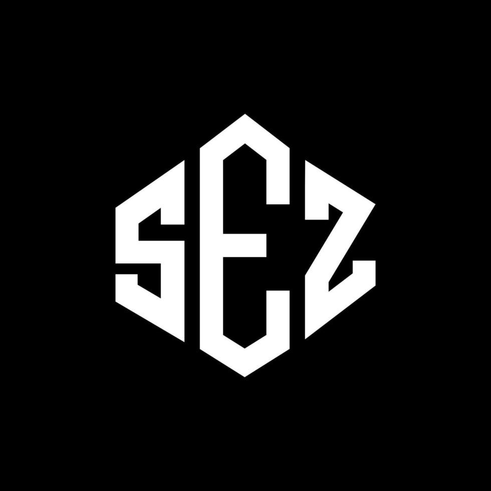 sez letter logo-ontwerp met veelhoekvorm. sez veelhoek en kubusvorm logo-ontwerp. sez zeshoek vector logo sjabloon witte en zwarte kleuren. sez monogram, business en onroerend goed logo.