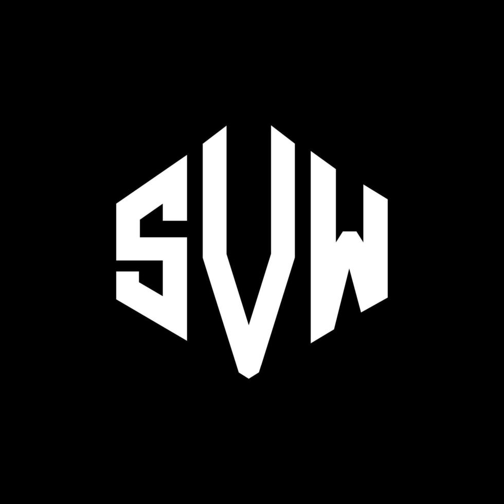 SVW letter logo-ontwerp met veelhoekvorm. svw veelhoek en kubusvorm logo-ontwerp. SVW zeshoek vector logo sjabloon witte en zwarte kleuren. svw monogram, business en onroerend goed logo.