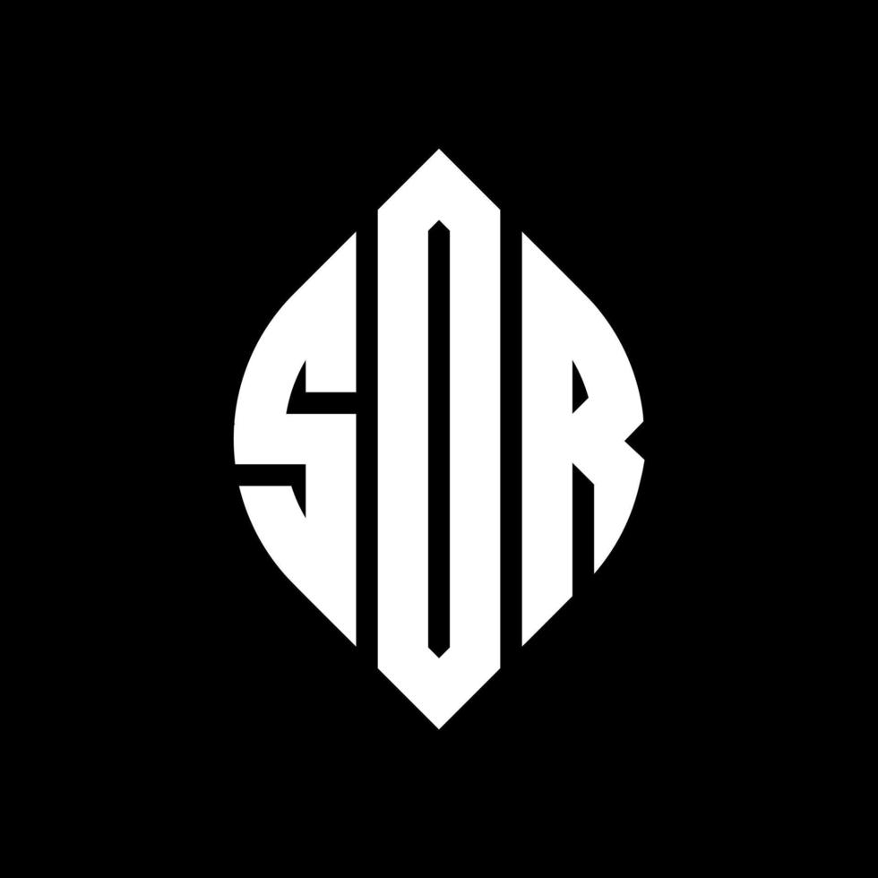 sdr cirkel letter logo ontwerp met cirkel en ellipsvorm. sdr ellipsletters met typografische stijl. de drie initialen vormen een cirkellogo. sdr cirkel embleem abstracte monogram brief mark vector. vector