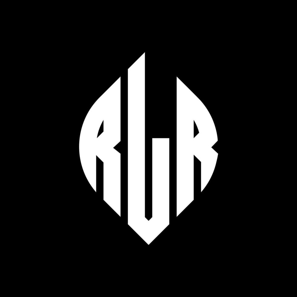 rlr cirkel letter logo ontwerp met cirkel en ellipsvorm. rlr ellipsletters met typografische stijl. de drie initialen vormen een cirkellogo. rlr cirkel embleem abstracte monogram brief mark vector. vector