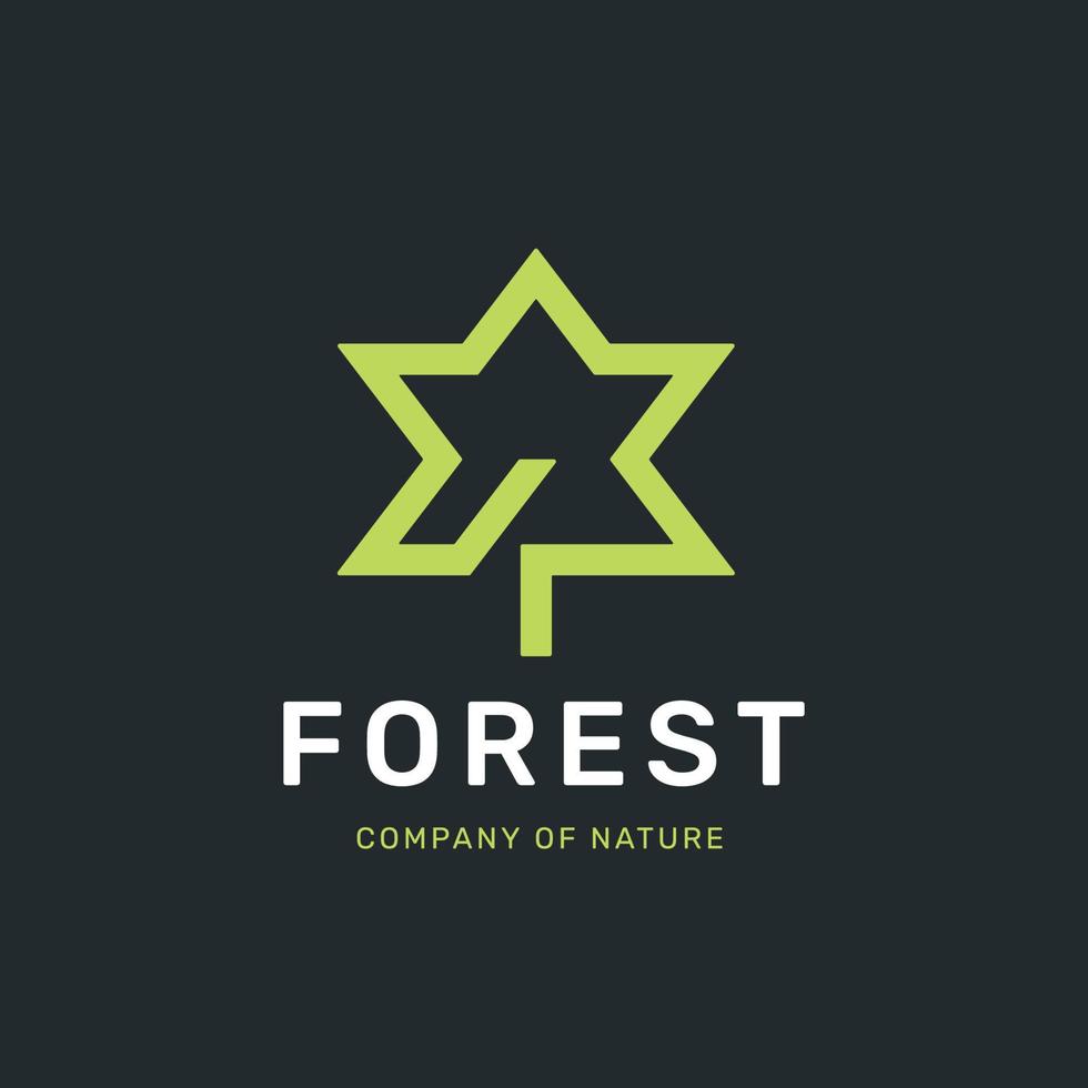 vector logo-ontwerp, blad van een boom, groene milieu-illustratie