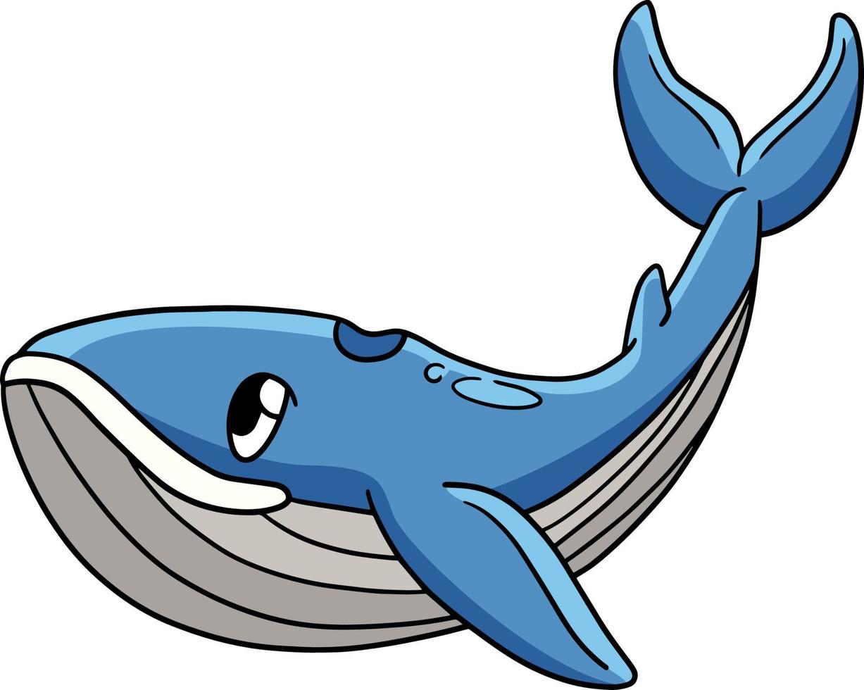 walvis gekleurde cartoon gekleurde clipart vector