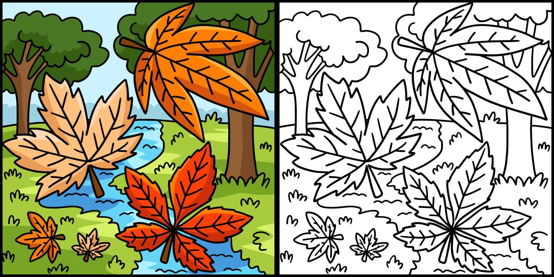 Thanksgiving herfstbladeren kleuren illustratie vector
